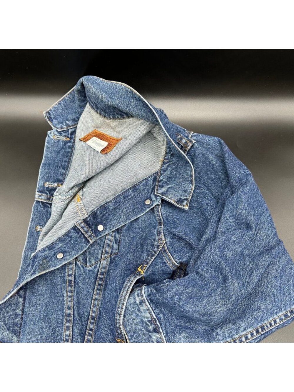 Vintage Levis Jacket Medium Blue Jean Denim Trucker Western 1980s USA Retro